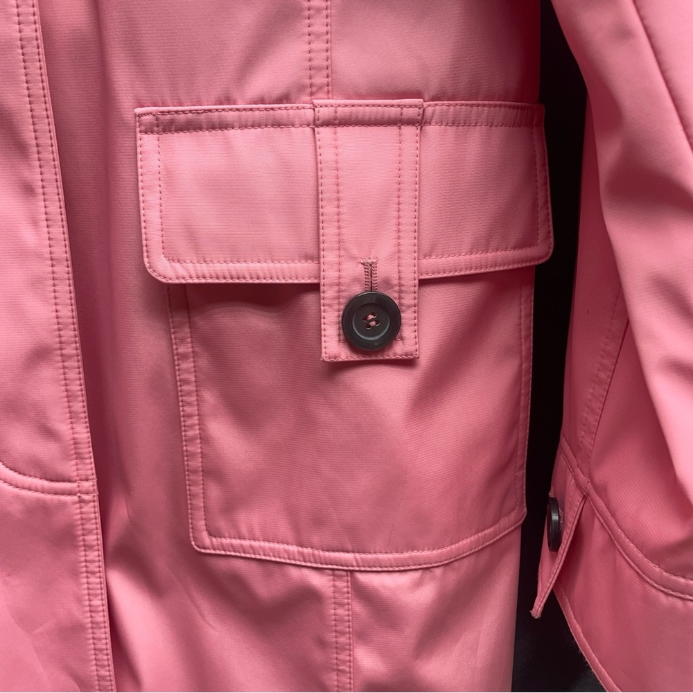 Talbots Pink Button Front Rain Coat Jacket,  Sz 10P - Picture 7 of 8